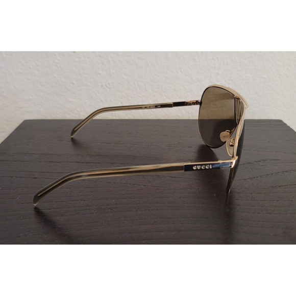 GUCCI Sunglasses Unisex 130 GG 1650/S T4R Vintage Made In Italy *CRACK* - Picture 2 of 8